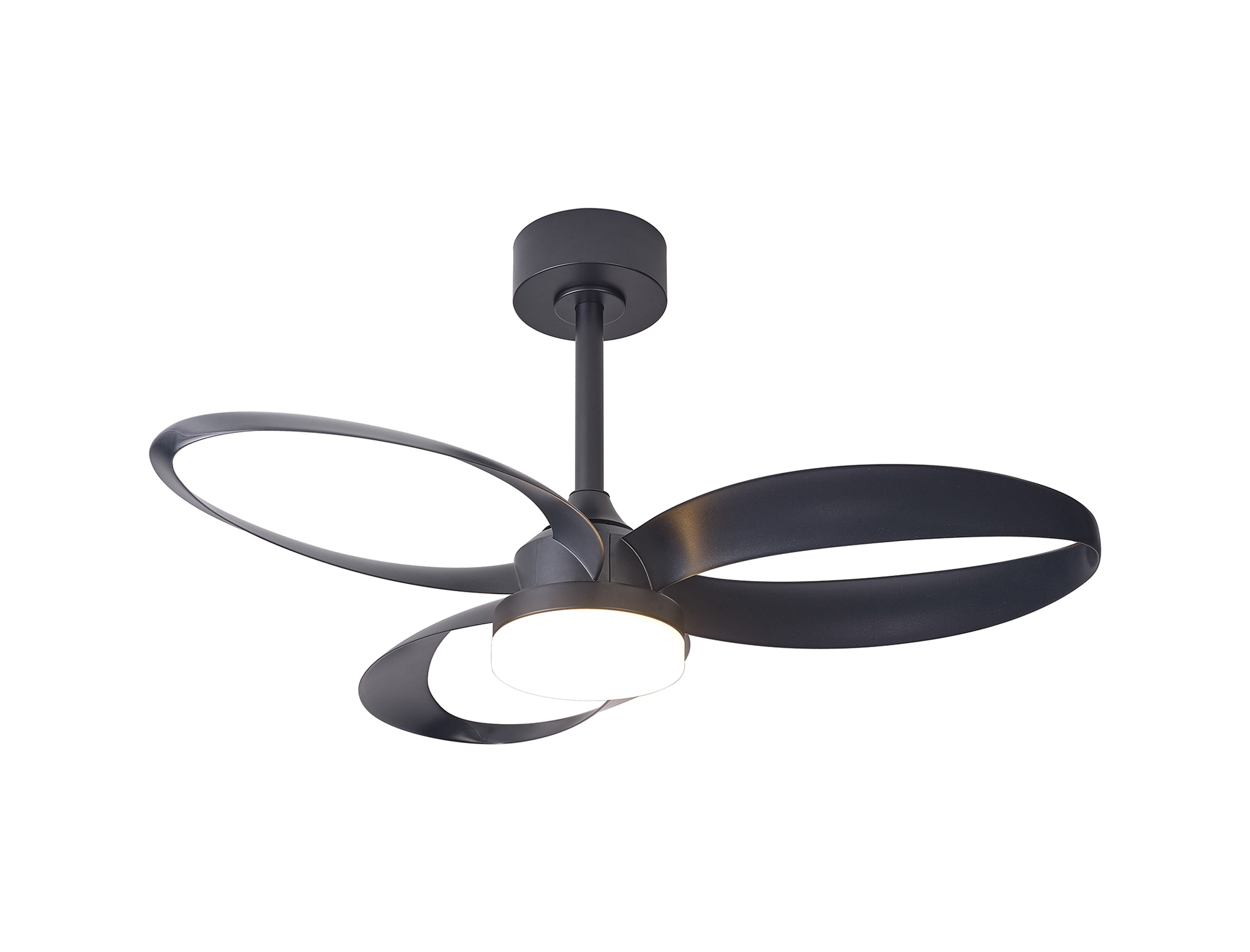 M8701  Infinity Fan 24W LED Dimmable Ceiling Light & Fan, Remote Controlled, Black